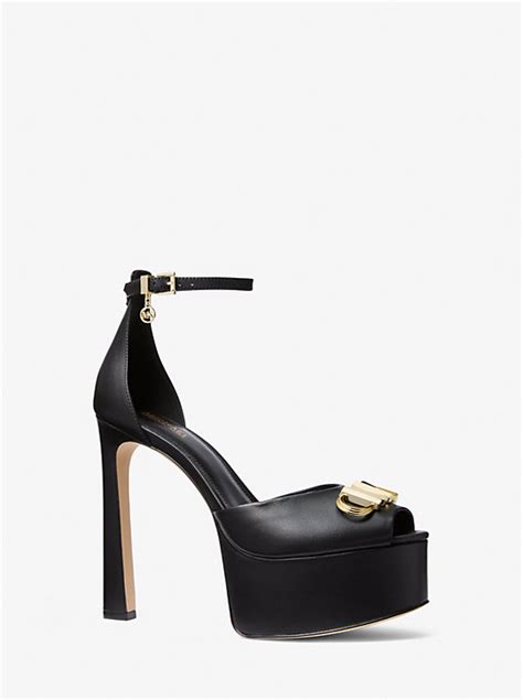 michael kors peep toe booties|Martina Leather Peep.